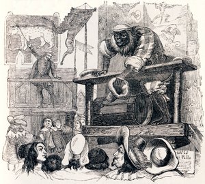 Apen og leoparden (Le singe et le leopard) - Fabler av La Fontaine av Grandville