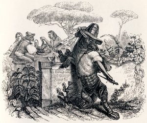 Ulven og gjeterne - Fabler av La Fontaine av Grandville