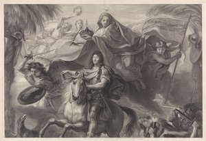 Allegorisk rytterportrett av Louis XIV, konge av Frankrike av Gérard Edelinck