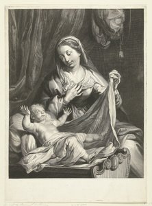 Maria med Kristusbarn i Manger