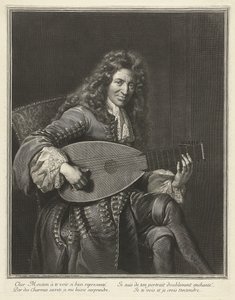 Portrett av lutenisten og komponisten Charles Mouton ca. 1626-1710, ca. 1695