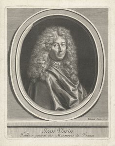 Portrett av Jean Varin av Gérard Edelinck