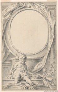 Design for ramme rundt portrettet av William Russell, første hertug av Bedford av Gravelot