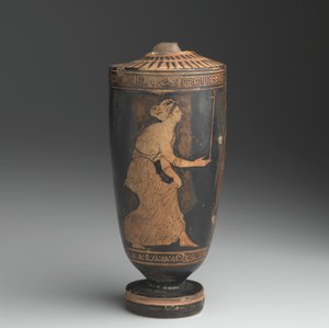Attic Lekythos (glasert keramikk) av Greek