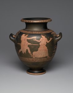 Attic rødfigur stamnos, 440-430 f.Kr. (keramikk) (se også 342003)