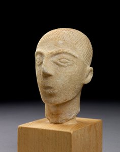 Hodet til en kykladisk figur, Amorgos, ca. 2000 f.Kr. (marmor)