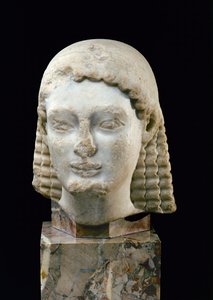 Leder for en Kouros, fra Athen, ca. 510 f.Kr. (marmor)