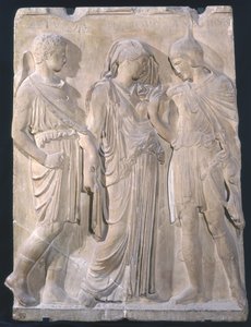 Orpheus, Eurydice og Hermes (marmor)