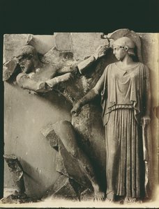 The Labors of Hercules, metope fra Zeus-tempelet i Olympia, ca. 470-457 f.Kr. (marmor) av Greek
