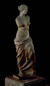 Venus de Milo, gresk, hellenistisk periode, ca. 100 f.Kr. (marmor) (for frontvisning se 14152)