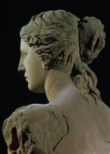 Venus de Milo, detalj av bakhodet, hellenistisk periode, ca. 100 f.Kr. marmor for forfra se 14152