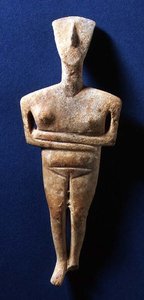 Kykladisk figur, Naxos, ca. 3000–2000 f.Kr. (marmor) av Greek