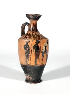 Lekythos, Krigere bevæpnet til kamp, 510-500 f.Kr. av Greek School