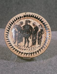 Tallerken, Vibo Valentia (Hipponion) (keramikk) av Greek School
