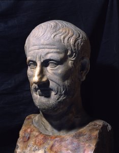 Representasjon av den greske filosofen Theophraste (372-287 f.Kr.).