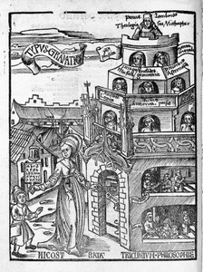 Liberal Arts: Grammar - in "" Philosophical Daisy"" av Gregor Reisch (1467-1525). Bale
