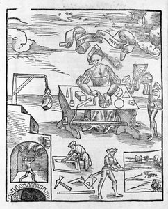 Liberal Arts: Geometry - in "" Philosophical Daisy"" av Gregor Reisch (1467-1525). Bale