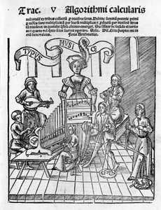 Liberal Arts: Music - in "" Philosophical Daisy"" av Gregor Reisch (1467-1525). Bale