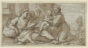 Maria med Kristusbarnet, døperen Johannes og St. Antonius av Padua
