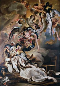 St Scholasticas død, av Gregorio de
