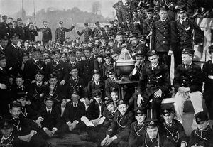Marinekadetter om bord på HMS Britannia, Dartmouth, Devon, 1895 1896 av Gregory and Co