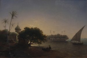 Utsikt over Nilen i Egypt, 1851 av Grigori Grigorevich Chernetsov