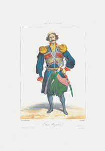 Prince of Megrelia Fra: Scener, landskap, skikker og kostymer i Kaukasus, 1840 av Grigori Grigorevich Gagarin