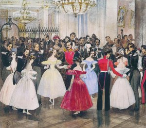 Ballen i huset til prinsesse Maria Baryatinskaya, 1830-årene