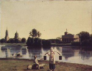 Utsikt over Moldinosjøen i "øyene" av Grigori Vasilievich Soroka