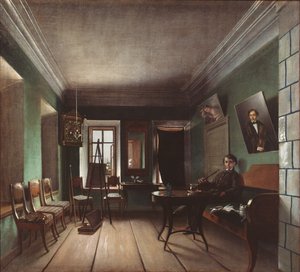 Interiør i Bykovs-huset, 1850-tallet av Grigory Vasilievich Yurov