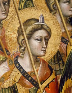 Englehierarkier, av Guariento di Arpo (aktiv 1338, død 1367 eller 1370), tempera på panel. Detaljer.