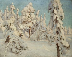 Skiløpere av Gudmund Stenersen