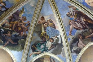 Fresko des Propheten Haggai oder Aggeus von Guercino (1591-1666)