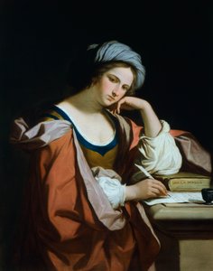 Persisk sibyl, av Felice Giani (1758-1823), olje på lerret av Guercino