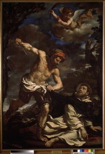 ""the martyrium of Saint Peter"" (The martyrium of Saint Peter) Maleri av Giovanni Francesco Barbieri kjent som Il Guercino (The Guerchin) (1591-1666) 1625-1630 Pushkin Museum, Moskva