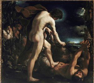 Apollo og Marsyas (olje på lerret).