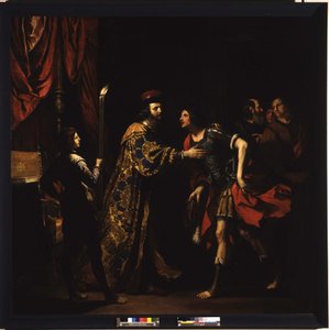 Avskjeden til Caton d'Uticus har sønnen hans av Guercino