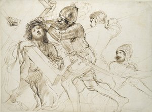 Kristus som bærer korset, c1625-1628 av Guercino