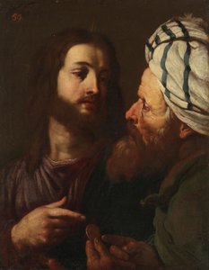 Kristus og pengeutlåneren av Guercino