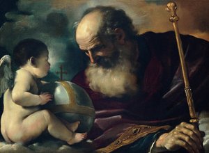Gud Faderen og Engelen, 1620 av Guercino