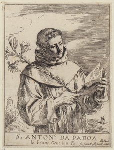 Den hellige Antonius av Padova av Guercino
