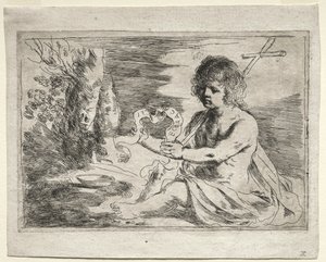 St. Johannes døperen av Guercino