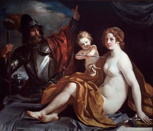 Venus, Mars og kjærlighet av Guercino