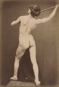 Naken mann, ca. 1870-1875.