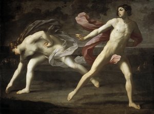 Atalanta og Hippomenes, 1618-1619. av Guido Reni