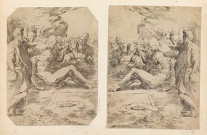 Gravlegging, ca. 1595-1600. av Guido Reni