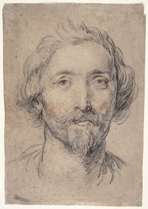 Hodet til en mann [Nicholas Lanier?] av Guido Reni