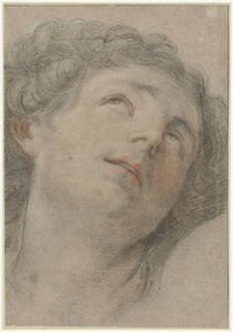 Hodet for Saint Sebastian, ser oppover av Guido Reni