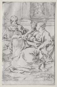 Den hellige familie. av Guido Reni