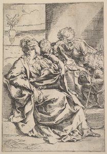 Den hellige familie, ca. 1595-1600. av Guido Reni